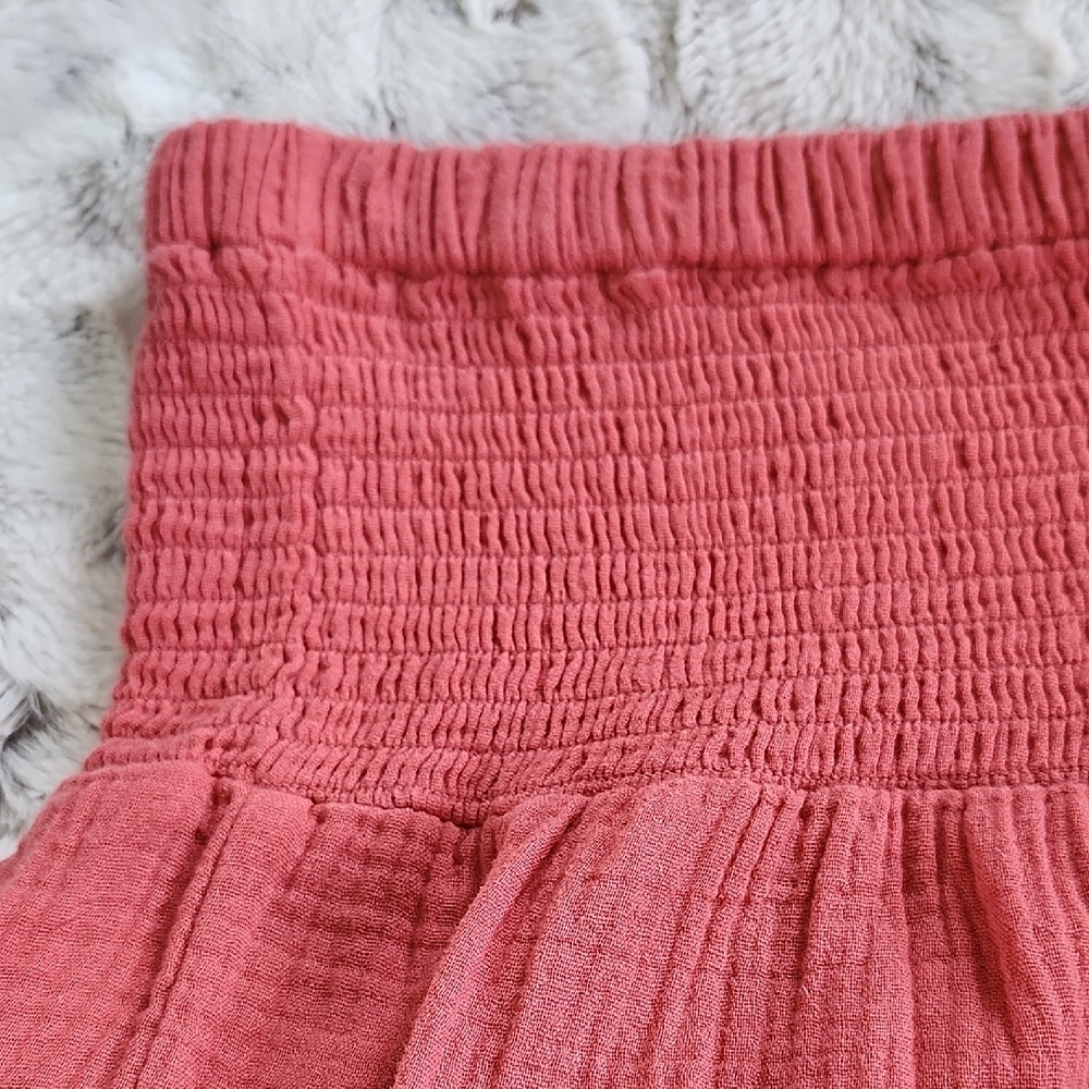 DKNY Coral Maxi Tiered Skirt With Smocked Waist NEW - Picture 8 of 13